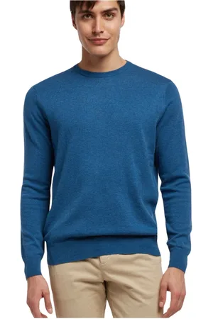 Brooks Brothers Strik, Herre, Blå, M, Uld, Lambswool Crew-Neck Sweater