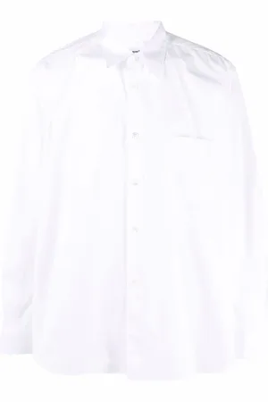 Comme des Garçons Skjorte, Herre, Hvid, XL, Bomuld, Enkel Button-Down Skjorte