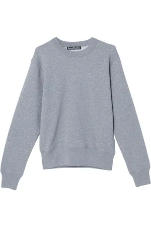Acne Studios Strik, Herre, Grå, S, Bomuld, Rundhalset strik