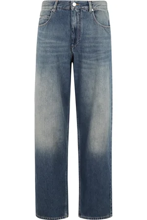 Isabel Marant Jeans, Dame, Blå, 2XS, Bomuld, Faded Wide Leg Jeans