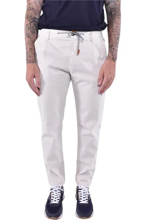 ELEVENTY Bukser, Herre, Hvid, W36, Bomuld, Stretch Cotton Jogger Pants