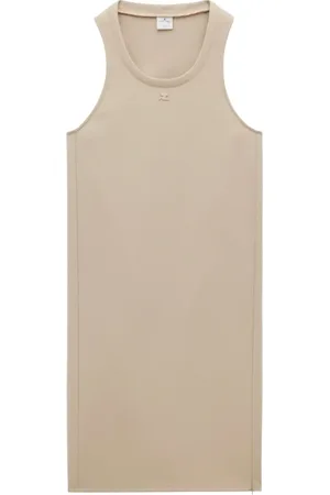 Courrèges Kjole, Dame, , M, Polyester, Holistic Twill Midi Kjole