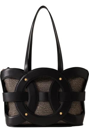 Borbonese Taske, Dame, Sort, ONE SIZE, Læder, Medium Shopping Bag