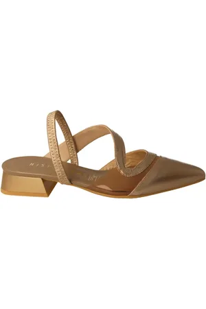 Hispanitas Sko, Dame, Gul, 37 EU, Uld, Metallic Slip-On Pumps