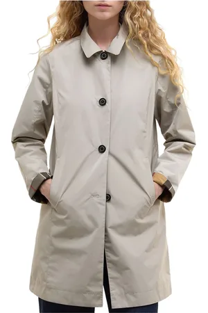 Barbour Frakke, Dame, , M, Uld, Vendbar Vandtæt Trenchcoat Elfenben
