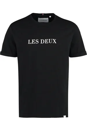 Les Deux Top, Herre, Sort, S, Bomuld, Bomulds T-shirt med Logo