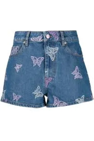 Ganni Shorts, Dame, Blå, W25, Denim, Denim Sommer Shorts