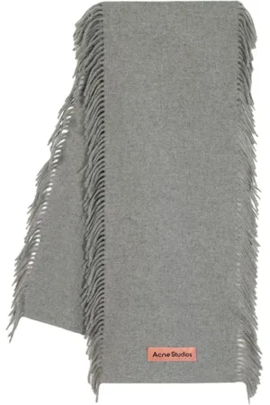Acne Studios Tilbehør, Dame, Grå, ONE SIZE, Uld, Uldtørklæde