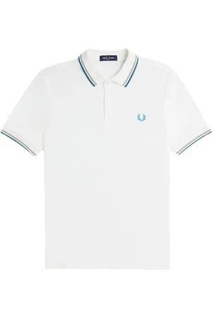Fred Perry Top, Herre, Hvid, XL, Bomuld, 2-farvet bomuldspoloshirt