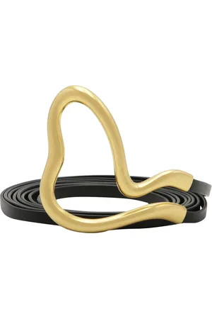 Bottega Veneta Tilbehør, Dame, Brun, ONE SIZE, Uld, Klassisk læderbælte med guldfarvet hardware