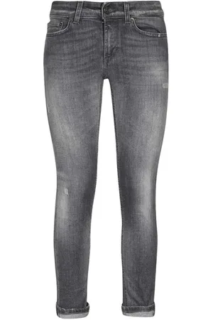 Dondup Jeans, Dame, Grå, W25, Bomuld, Distressed 5-Pocket Jeans