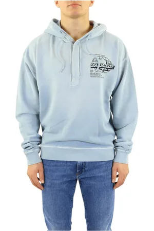 Dsquared2 Sweathshirts & Hoodies, Herre, Blå, L, Bomuld, Hoodie