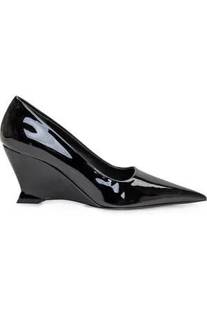 Salvatore Ferragamo Sko, Dame, Sort, 36 1/2 EU, Læder, Viola Wedge-Heeled Pumps