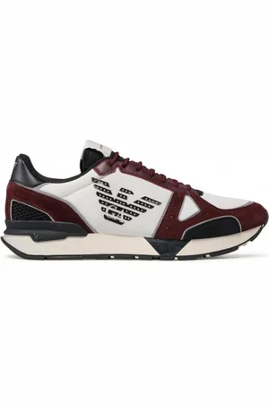 Emporio Armani Sko, Herre, Flerfarvet, 41 1/2 EU, Polyester, Sneakers