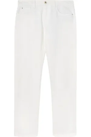Loro Piana Bukser, Herre, Hvid, W33, Bomuld, Hvide Five-Pocket Bukser