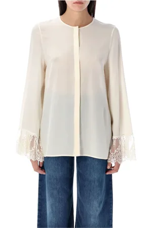 Chloé Bluser & Skjorter, Dame, , S, Silk Fluid Bluse Coconut Milk