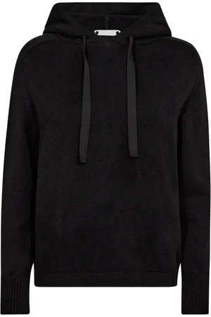 Co`Couture Sweathshirts & Hoodies, Dame, Sort, S, Uld, Hoodie Knit Strik