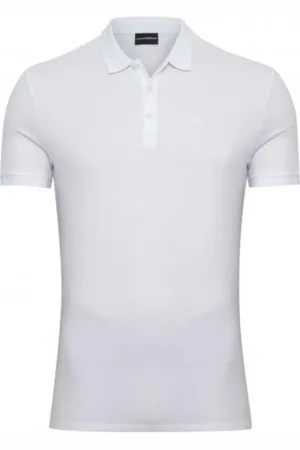 Emporio Armani Top, Herre, Hvid, 3XL, Bomuld, Klassisk bomulds polo shirt