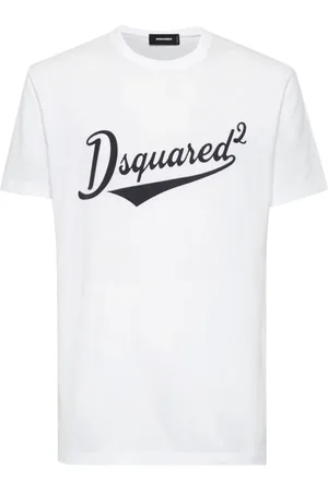 Dsquared2 Top, Herre, Hvid, L, Bomuld, College Branding Cool Fit T-shirt