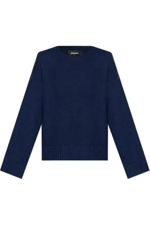 Dsquared2 Strik, Dame, Blå, L, Uld, Uld Sweater