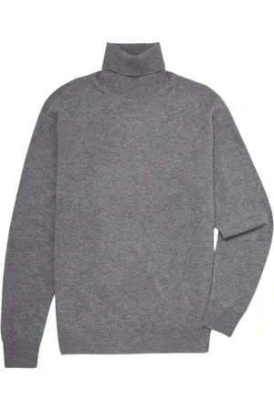Brooks Brothers Strik, Herre, Grå, S, Cashmere, Cashmere Rullekrave Sweater