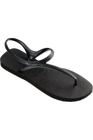 Havaianas Sko, Dame, Sort, 37 EU, Bronze Logo Strap Sandaler
