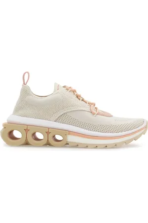 Salvatore Ferragamo Sko, Dame, Grå, 37 1/2 EU, Polyester, Technical Knit Sneakers