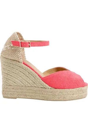 Castaner Sko, Dame, Lyserød, 40 EU, Coral Wedge Sandal med Reb