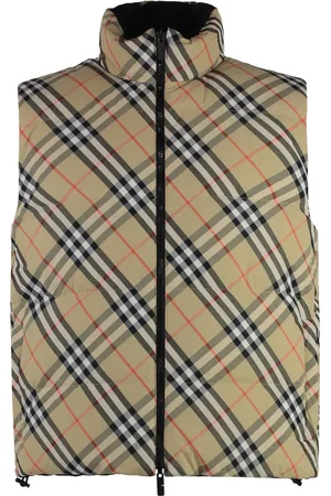 Burberry Jakke, Herre, , XL, Uld, Vendbar dunvest med check-motiv