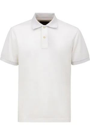 CANALI Top, Herre, Hvid, L, Bomuld, Kortærmet Polo Shirt