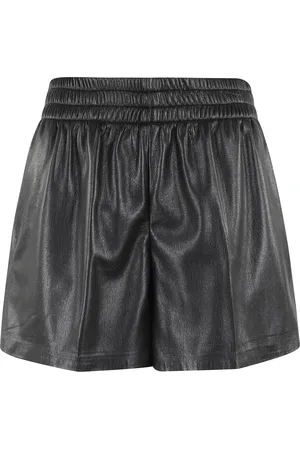 ANINE BING Shorts, Dame, Sort, S, Læder, Sorte Eco Læder Shorts