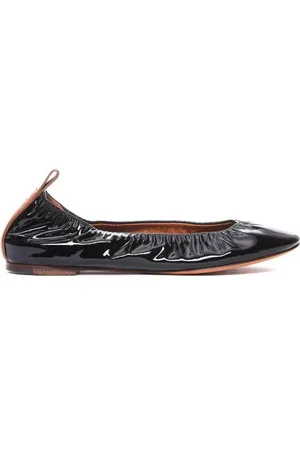 Lanvin Sko, Dame, Sort, 35 EU, Læder, Sort læder ballerina sko