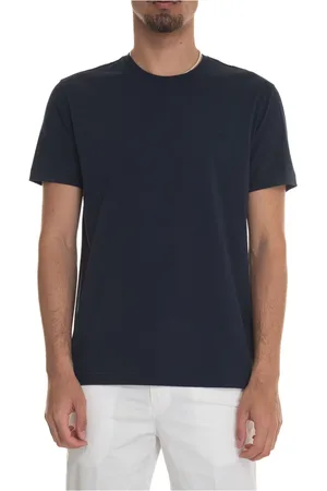 FAY Top, Herre, Blå, M, Bomuld, Cotton Logo T-shirt
