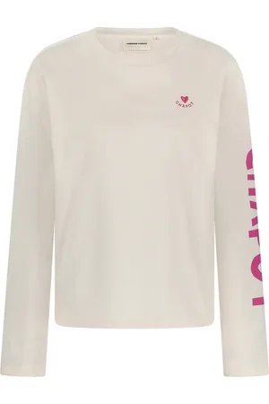 Fabienne Chapot Top, Dame, Hvid, M, Bomuld, Phileine Langærmet T-Shirt