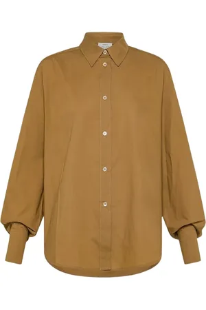 FORTE FORTE Bluser & Skjorter, Dame, Brun, S, Tyl, Camel Farve Skjorte Fusion Style