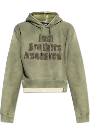 Dsquared2 Sweathshirts & Hoodies, Dame, Grøn, XS, Bomuld, Hoodie