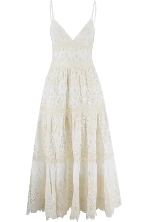 ERMANNO SCERVINO Kjole, Dame, , M, Bomuld, Elegant Blondekjole i Bomuld