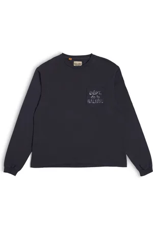 GALLERY DEPT. Top, Herre, Sort, 2XL, Bomuld, French Logo Pocket Langærmet Trøje `Vintage `