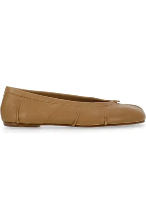 Maison Margiela Sko, Dame, Brun, 36 EU, Læder, Læderballerinaer med Tabi-tå