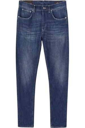 Dondup Jeans, Herre, Blå, W33, Denim, Stretch Denim Carrot-Fit Jeans