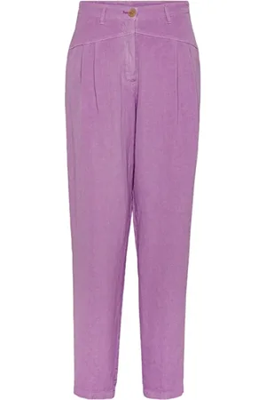 FORTE FORTE Bukser, Dame, Lilla, L, Bomuld, Slim-fit Bukser