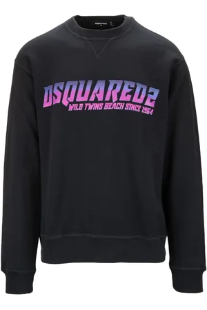 Dsquared2 Sweathshirts & Hoodies, Herre, Sort, M, Bomuld, Pullover Sweatshirt