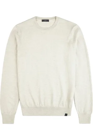FAY Strik, Herre, , S, Uld, Cremefarvet Uld Crew Neck Sweater