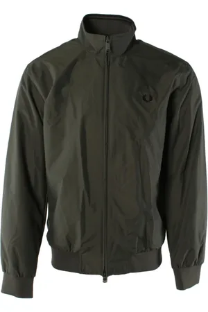 Fred Perry Jakke, Herre, Grøn, M, Uld, Stilfuld Jakke