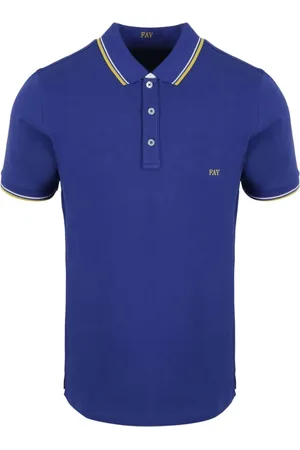 FAY Top, Herre, Blå, 3XL, Bomuld, Piquet Logo Polo