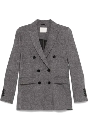 Circolo Jakke, Dame, Grå, 2XS, Bomuld, Double-Breasted Blazer