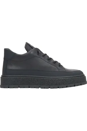 Estro Sko, Herre, Sort, 44 EU, Læder, Sort High-Top Sneakers
