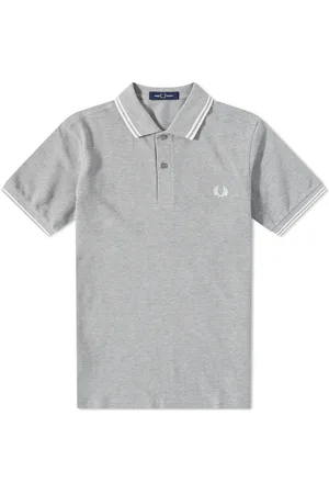 Fred Perry Top, Herre, Grå, 2XL, Bomuld, Modern Twin Tipped Polo