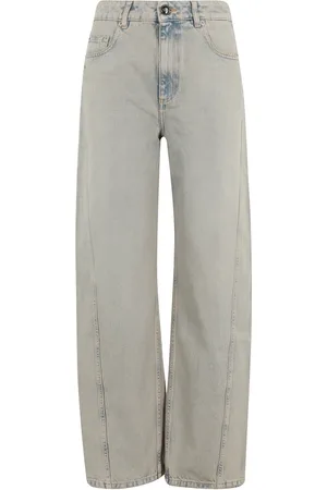 SEMICOUTURE Jeans, Dame, Blå, W26, Elegant Blomstret Kjole