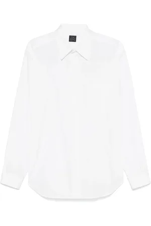 YOHJI YAMAMOTO Skjorte, Herre, Hvid, L, Bomuld, Hvid Bomuldsskjorte Minimalistisk Design